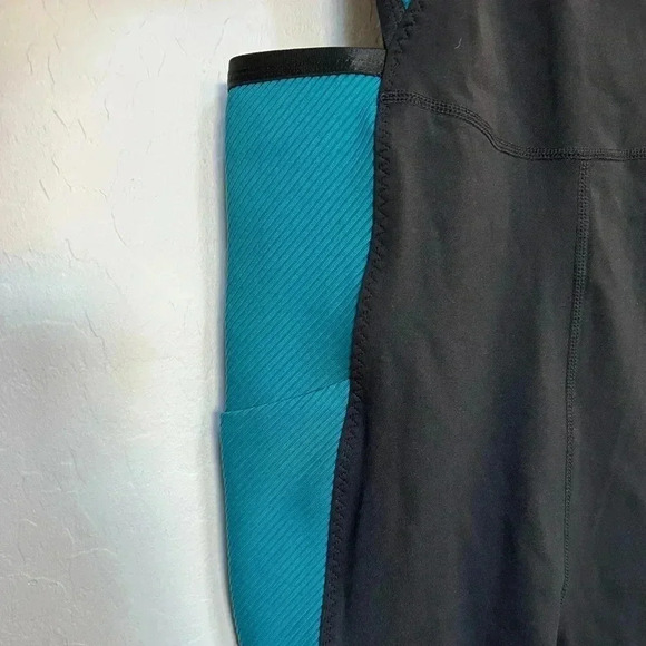 NWOT Free People Movement Ticket To Paradise Onesie - M, Teal/Black Block Print - Picture 7 of 11